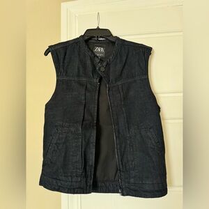 Zara Black Denim Women’s Vest